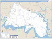 Charles City, Va Carrier Route Wall Map